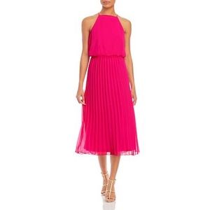 💜 5/$35 NEW Sam Edelman Pleated Midi Dress Pink Size M